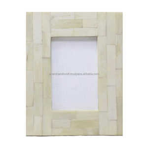 Fabriqué à la main belle résine d'os en bois incrustation cadre Photo personnalisé découpe impression haute qualité décoration de la maison inde - Product Image 2