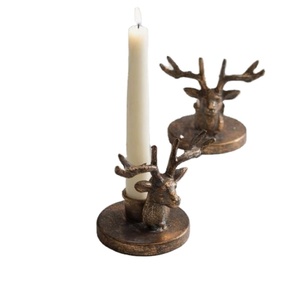 Porte-bougie en métal au design classique en bambou, bougeoir vintage pour la décoration de la maison, centre de table de mariage - Product Image 1