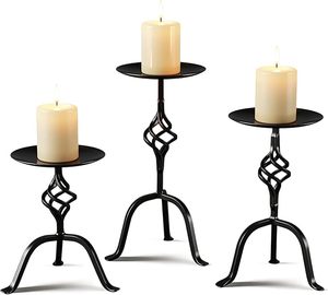 Candelabro de Hierro Fundido Personalizable con Acabado Rústico para Decoración del Hogar y Exhibición Elegante de Velas en Mesa - Product Image 1