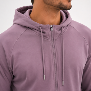 Men's Hooded Tracksuit Solid Color Full Zipper Sweatshirt and Pants <b>Set</b> Casual Autumn Wear 100% Cotton Breathable Regular Fit - Product Image 4