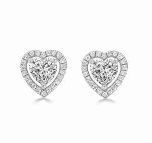 ต่างหูทรงหัวใจประดับมอสซาไนต์ ชุบทอง 14K เงินแท้ 925 ของขวัญเครื่องประดับหรูหราสำหรับผู้หญิง - Product Image 1