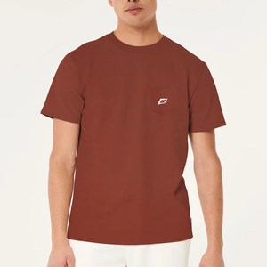 T-shirts pour hommes en gros, manches courtes, col rond, avec logo personnalisé, style streetwear, en tissu coton/bambou, chemises décontractées - Product Image 1