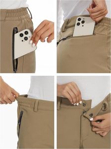 Pantalon de ski unisexe chauffant, coupe-vent et imperméable avec poches zippées et technologie -Tex pour adultes, sports de neige - Product Image 2