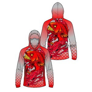 Chemise de pêche à capuche personnalisée, respirante, imperméable, anti-UV 50+, séchage rapide, sublimation, pour les pêcheurs en haute mer - Product Image 1