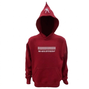Sudadera Negra con Capucha y Estampado Digital de Código de Barras, Corte Regular, Informal para Hombre, 100% Algodón, Tejido de Punto, Bolsillo Delantero, Invierno - Product Image 6