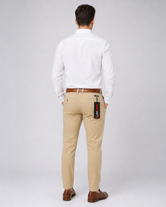 Pantalones Chino Caqui para Hombre Fly Humble SPORTSWEAR, Corte Recto, Cintura Media, Forro Polar Transpirable, Algodón, Estilo Casual Elegante, Bolsillos, Color Marrón - Product Image 5