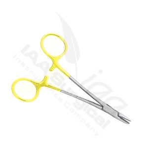 Pinza Porta Agujas Olsen Manual de Alta Calidad, Tijeras de 17cm, Instrumentos Quirúrgicos de Acero Inoxidable, Porta Agujas de Sutura, CE - Product Image 4