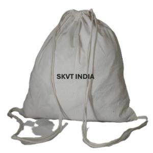 Custom Logo Eco-Friendly Recyclable Reusable Travel Fitness Gym Bag Organic Cotton Canvas <b>Drawstring</b> <b>Backpack</b> Waterproof Soft - Product Image 4