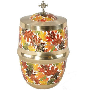 Meilleure qualité urnes de crémation pour cendres conception de fleurs urnes de crémation faites à la main pour cendres souvenir de pot funéraire fait à la main - Product Image 2