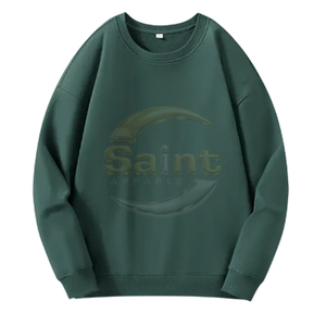 <b>Men's</b> Embroidered Chevron Pattern Color Block Crew Neck <b>Fleece</b> Sweatshirt Green White <b>Navy</b> Knitted Pullover Long Sleeve Casual - Product Image 3