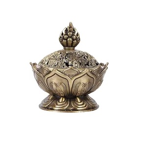 Quemador de Incienso Lotus de 2.7 Pulgadas, Quemador de Incienso de Carbón Vintage para Incienso en Barra y Cono, para Decoración del Hogar y Oficina - Product Image 1