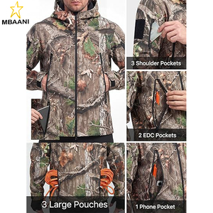 Veste de chasse imperméable à capuche en softshell pour homme - Product Image 5