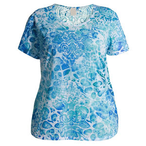 Camiseta Deportiva de Algodón Grueso para Mujer, Talla Grande, con Logotipo Personalizado, Gráfico Sublimado, Ecológica, de Secado Rápido, Holgada, de Fábrica - Product Image 5