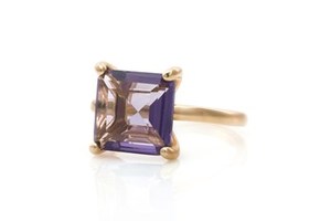Nuevo Éxito de Ventas, Anillo de Plata de Ley 925 Hecho a Mano con Amatista Natural, Corte Cuadrado Facetado, Gema Púrpura, Anillo de Boda, Regalo - Product Image 3
