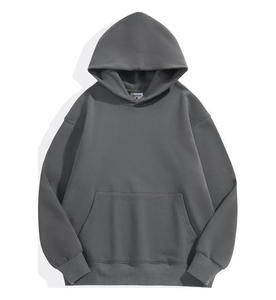 Sudadera con capucha corta personalizada de invierno para hombre, 500 g/m², de felpa francesa gruesa, básica, oversize, de algodón pesado, estilo boxy - Product Image 2