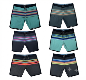 Shorts de Hombre para Fin de Semana, Cintura Elástica, Sólidos, Casuales, Corte Relajado, Tela Transpirable, Secado Rápido, Shorts de Surf, Traje de Baño - Product Image 1