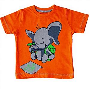 Imprimé grande taille enfants garçons T-Shirt de haute qualité en coton biologique bambou écologique respirant été Offre Spéciale - Product Image 1
