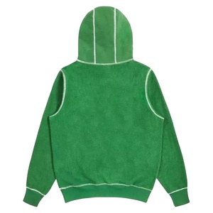 Sweat à capuche en molleton vintage délavé à l'acide, imprimé numériquement, 300/430 GSM, poids lourd, avec surpiqûres contrastées, 2026 - Product Image 4