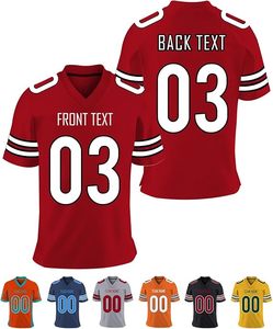 เสื้อฟุตบอลอเมริกันประสิทธิภาพสูง ชุดทีม สีตามสั่ง วัสดุสแปนเด็กซ์/คอตตอน/โพลีเอสเตอร์ บริการ OEM สำหรับการสั่งซื้อจำนวนมาก - Product Image 1