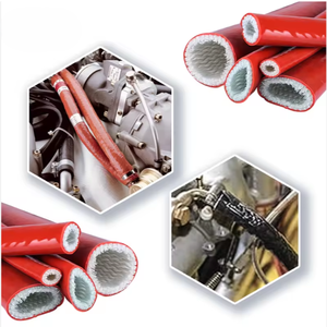 Silicone Coated Fiberglass Line and Hose Heat Shield Sleeve Fire-retardant <b>Protector</b>. - Product Image 3