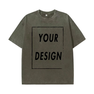 Camisetas de Gran Tamaño para Hombre, Diseño Personalizado con Tela de Rizo y Lavado Ácido - Product Image 5