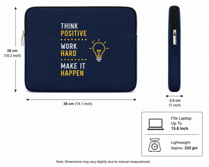 Funda para Portátil de Lona de Algodón de 15.6 Pulgadas con Cierre de Cremallera, Ligera, Duradera, Ecológica, para Protección Diaria del PC de Oficina, Color Azul - Product Image 2