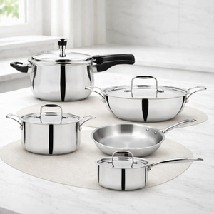 Juegos de Utensilios de Cocina de Acero Inoxidable Estilo Americano - Duraderos, Fáciles de Limpiar, Aptos para Gas e Inducción - Product Image 4