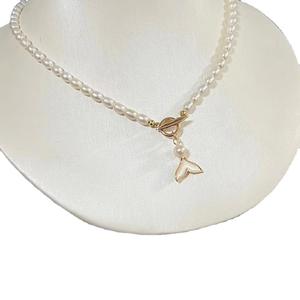 Collar de Perlas de Agua Dulce de 14K de Moda de Lujo para Xiaomi, Cadena de Clavícula con Forma de Arroz Ligero para Mujer - Product Image 3