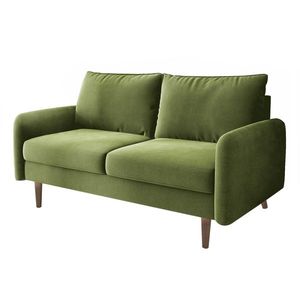 56.3\" Round Arm Velvet Apartment Loveseat for Living Room Sofas - Product Image 3