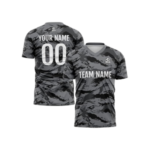 Custom Sublimated Printed <b>Soccer</b> Jersey Shorts Set V-neck 100% Polyester Moisture Wicking Elastic Waist Unisex Adult Team Kit - Product Image 1