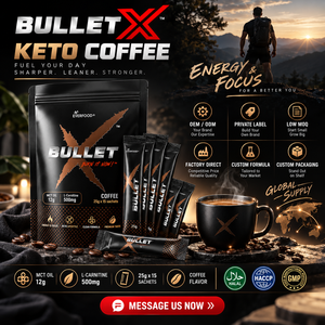 Café Instantáneo Amargo para Dieta Keto, MCT, Bajo en Azúcar, Control de Peso, Premezcla Funcional, OEM, Marca Privada, Malasia - Product Image 6