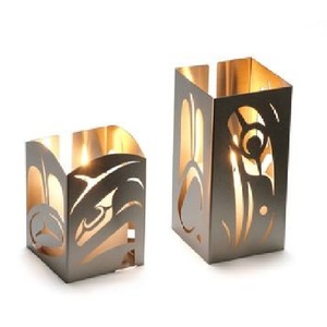 Christmas Tree Shape Metal Lantern <b>Black</b> With Cutout Pattern For Home Decoration - Product Image 4