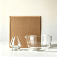 Bol à matcha japonais avec bec verseur, accessoires de service à thé en verre, outils de préparation du thé style Dynastie Song, support pour Chasen 100 brins