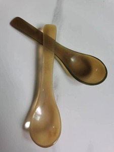 Unique Natural Horn Patterns Genuine Buffalo Horn Mirror Polish Classic Handcrafted Cutlery <b>Spoon</b> Set Home & Restaurant Use - Product Image 6