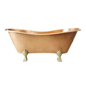 Baignoire en cuivre artisanale de luxe, finition martelée antique polie, pour hôtel et salle de bain à domicile - Product Image 2