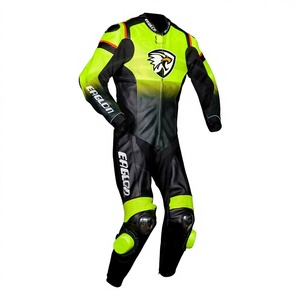 Traje de Motociclismo Personalizado para Hombre, de Cuero Vacuno/Canguro, Mono de Una Pieza, con Protección CE y Soporte para la Espalda - Product Image 1