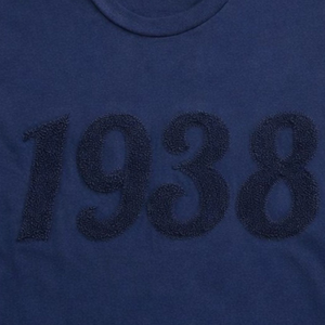 T-shirt d'été pour femmes Jack and Jill 1938 en chenille bleu marine, coupe classique, vente en gros - Product Image 5