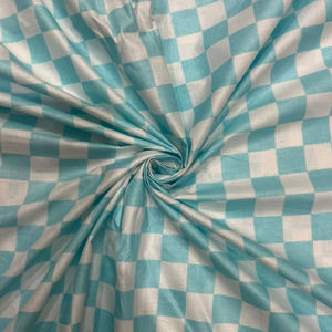 Tela de Algodón Ligera con Estampado de Cuadros Multicolor, Textil para el Hogar, Material de Ropa Suave Hecho a Mano en India, Venta al por Mayor, Fundas para Bolsas - Product Image 1