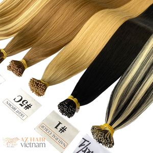 โรงงานขายดีขายส่งฉันเคล็ดลับต่อผม 100% ผมดิบมนุษย์เวียดนามสีต่างๆปลายเต็มหนาเนียนเรียบ - Product Image 6