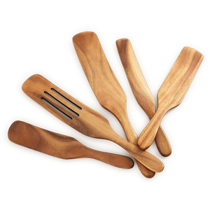 Wooden <b>Spurtle</b> Spoon With Slotted Design Lightweight Utensil For Cooking And Serving in Affordable budget - Product Image 6