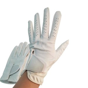 Nouveaux gants de golf 2026 pour les deux mains, en cuir véritable, respirants, unisexes, à enfiler, blancs - Product Image 1
