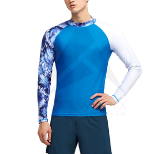 Maillot de bain anti-UV pour homme de qualité supérieure, à séchage rapide, compressif, en tissu extensible, pour le surf, les sports de plage, personnalisable OEM, manches longues - Product Image 1