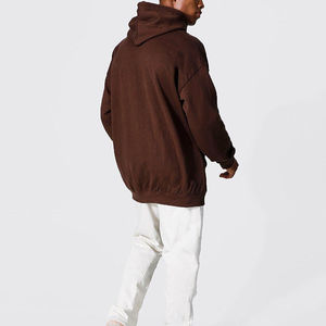 Meilleur prix de gros pour sweat à capuche personnalisé avec logo pour homme, coupe épaules tombantes, impression sérigraphique / Nouveau sweat à capuche basique élégant pour homme, impression sérigraphique - Product Image 4