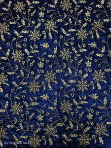 Tela de terciopelo bordada para Abaya, Kaftan, ropa modesta, diseño del Golfo y Emiratos Árabes Unidos, material textil de calidad de exportación para la industria de la moda. - Product Image 6