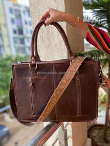 Nuevos bolsos de mano de cuero azteca con herramientas hechos a mano reales, bolso de compras elegante para mujer, accesorios perfectos de estilo Vintage, bolsos de cuero - Product Image 2