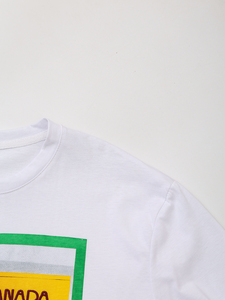 Camiseta Blanca de Cuello Redondo para Mujer, Granada Nicaragua, Corte Regular, Manga Corta, Casual, 100% Algodón Ecológico Lavado, Primavera - Product Image 3