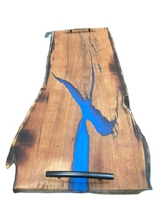 Bandeja de servicio de resina y madera de acacia de nuevo diseño personalizado con mango de metal para restaurante de hotel y cocina casera - Product Image 6