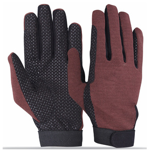 Leather Full Finger Gloves Unisex Outdoor Riding Waterproof Breathable Non Slip Hook Loop Closure Summer Adjustable Wrist <b>Strap</b> - Product Image 4