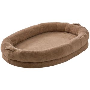 Cama para Perros Adultos de Tamaño Humano, 72 x 48 x 10 Pulgadas, Espuma Ortopédica, Funda de Piel Sintética de Conejo, Lavable, para Humanos y Perros - Product Image 1
