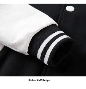 Veste bomber varsity pour homme de qualité supérieure en gros, au meilleur prix, sur mesure, décontractée, en laine/polyester, écologique - Product Image 6